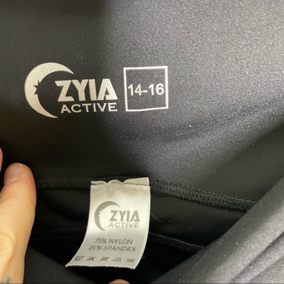 Zyia Active Brilliant Side Pocket Cropped 25" Black Legging Womens 14-16 - Picture 3 of 8